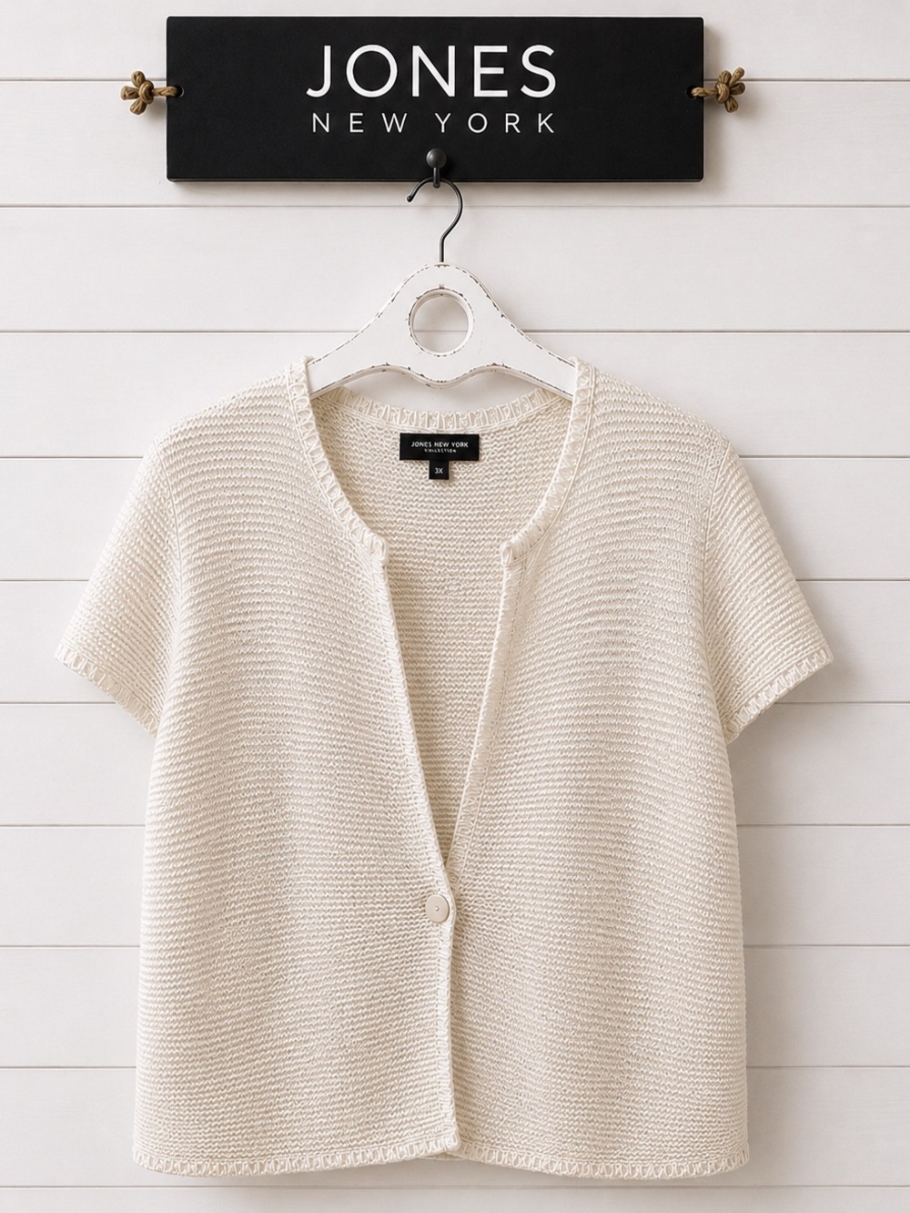 JONES NEW YORK Nacre Knit Cardigan – Size 3X